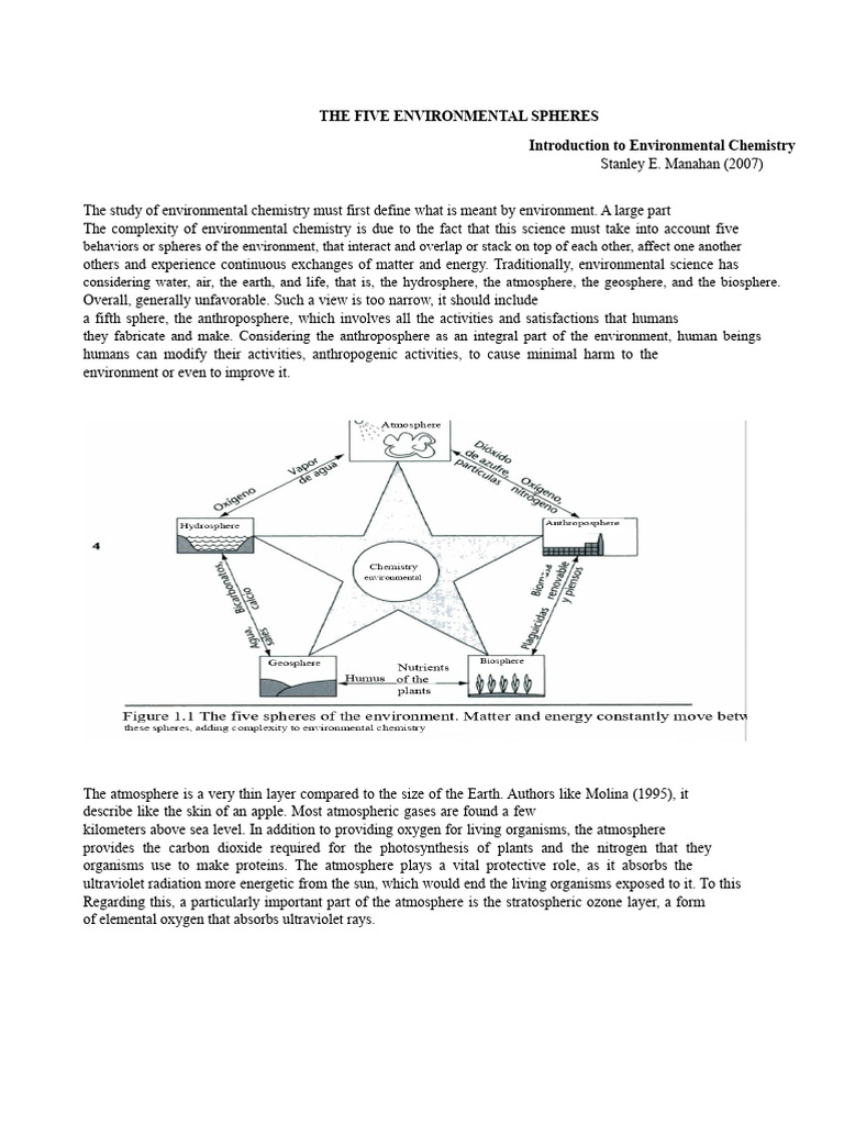 Understanding the Five Environmental Spheres | PDF | Atmosphere Of ...