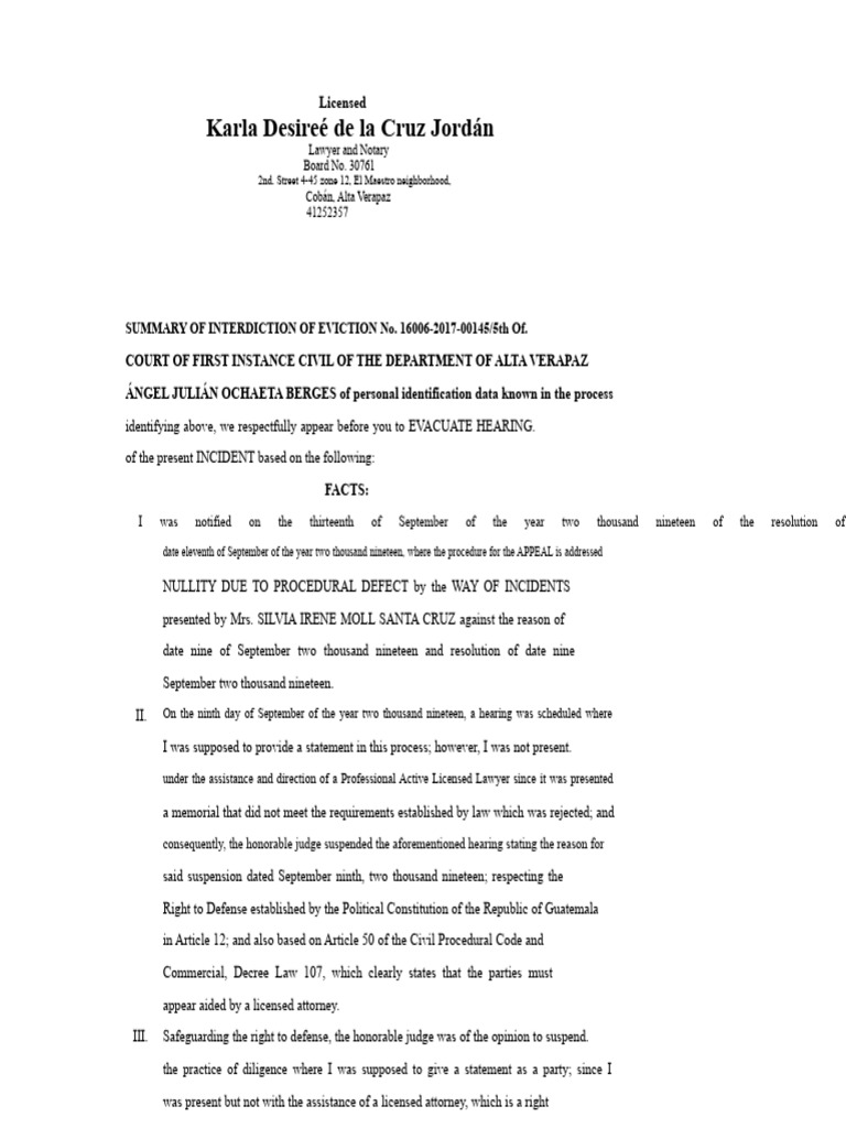Interdiction of Eviction Summary 2019 | PDF | Human Rights | Lawyer