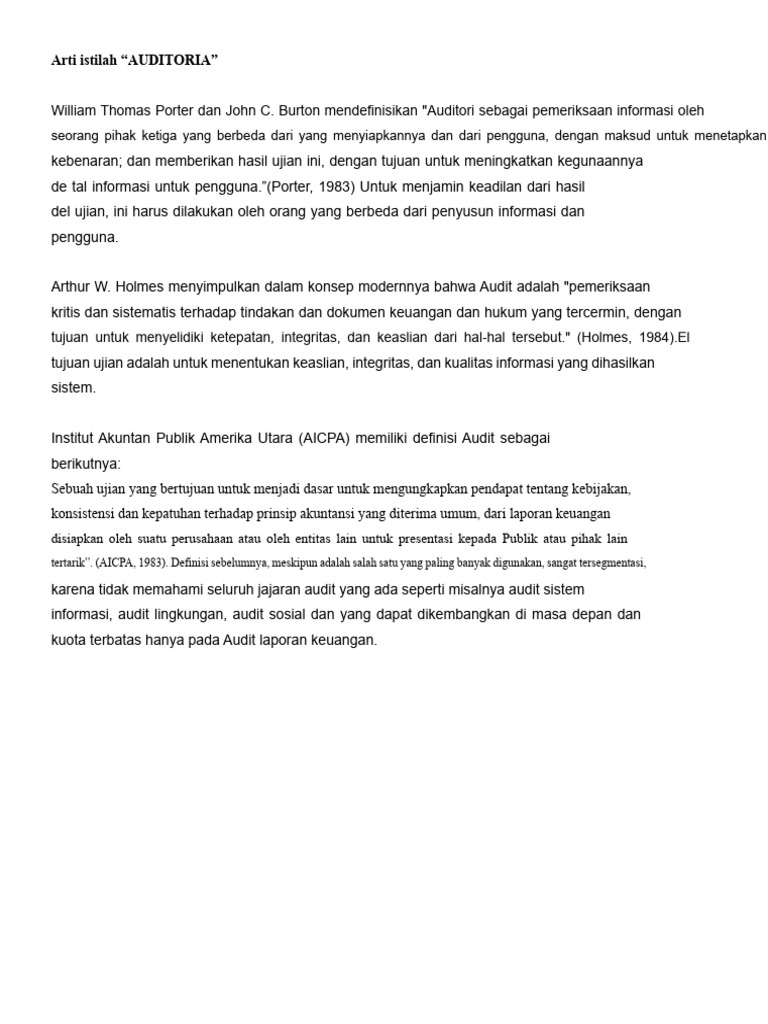 Asal Usul Dan Evolusi Audit | PDF