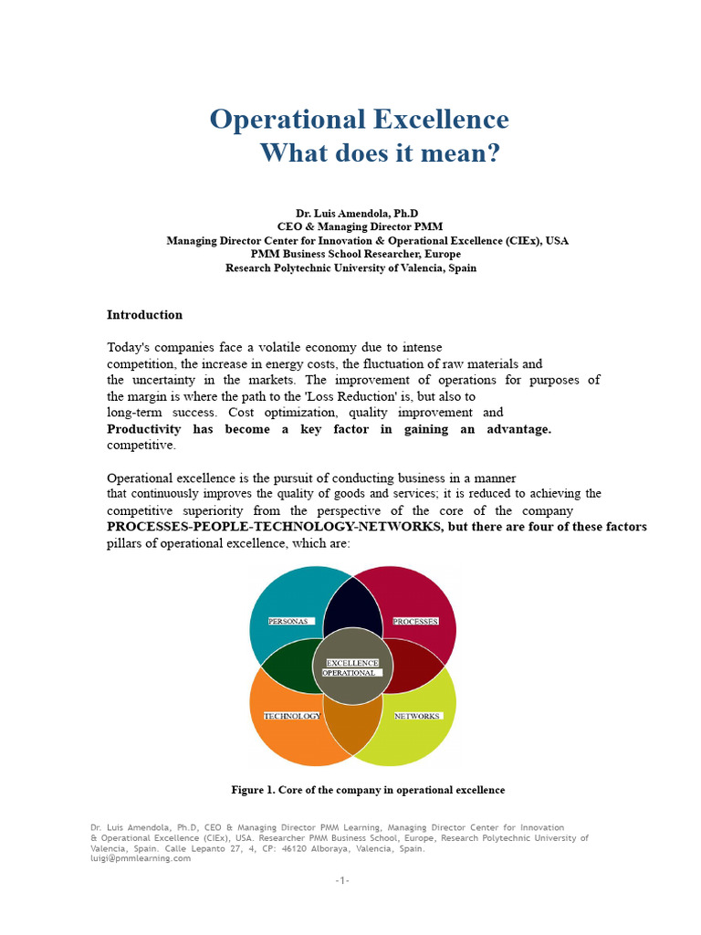 Understanding Operational Excellence | PDF | Asset Management | Innovation