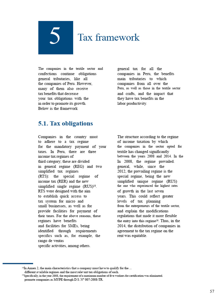 Tax Framework for Textile Companies in Peru | PDF | Taxes | Value Added Tax