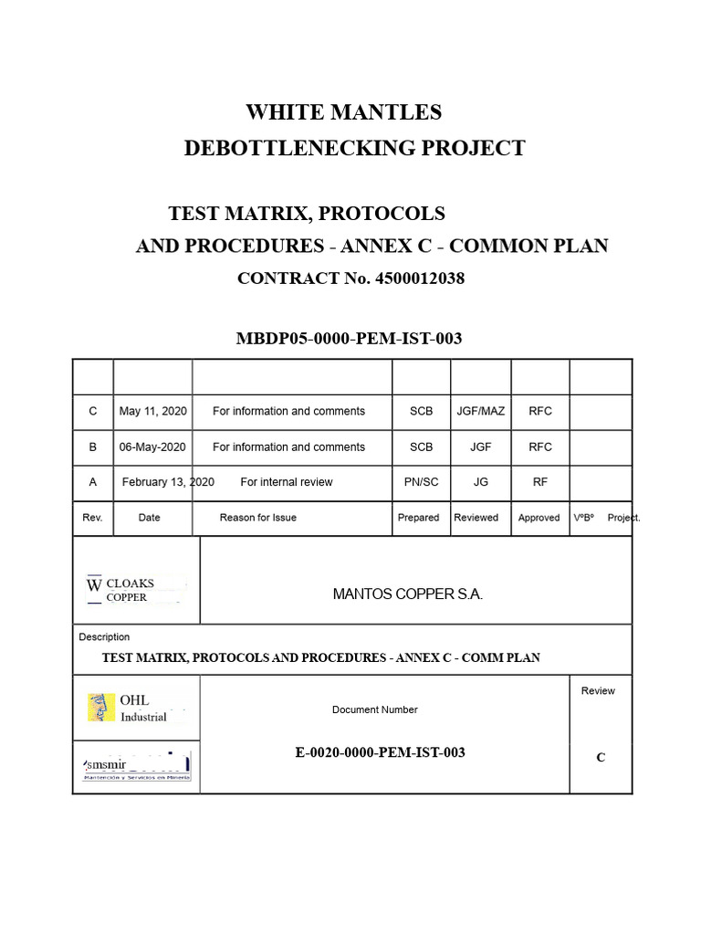 Mbdp05 0000 Pem Ist 003 - C Annex C Test Matrix, Protocols and ...