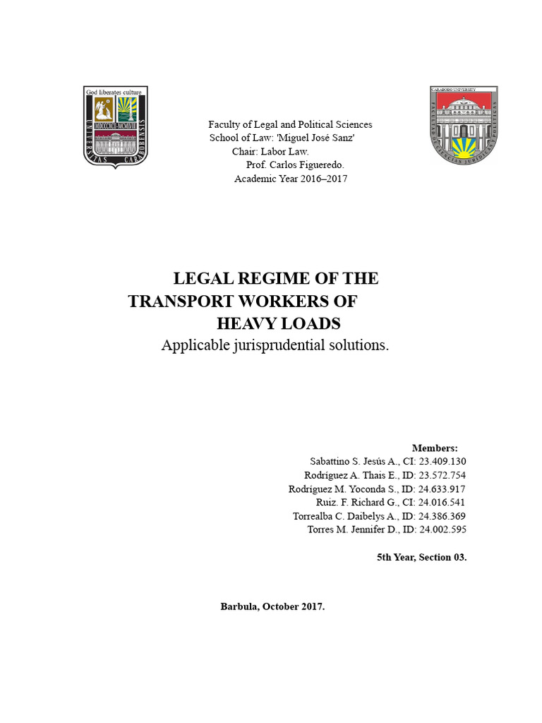 Heavy Cargo Transport Workers | PDF | Salary | Transport