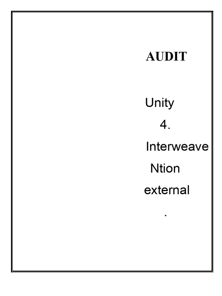 external intervention | PDF | Audit | Internal Audit