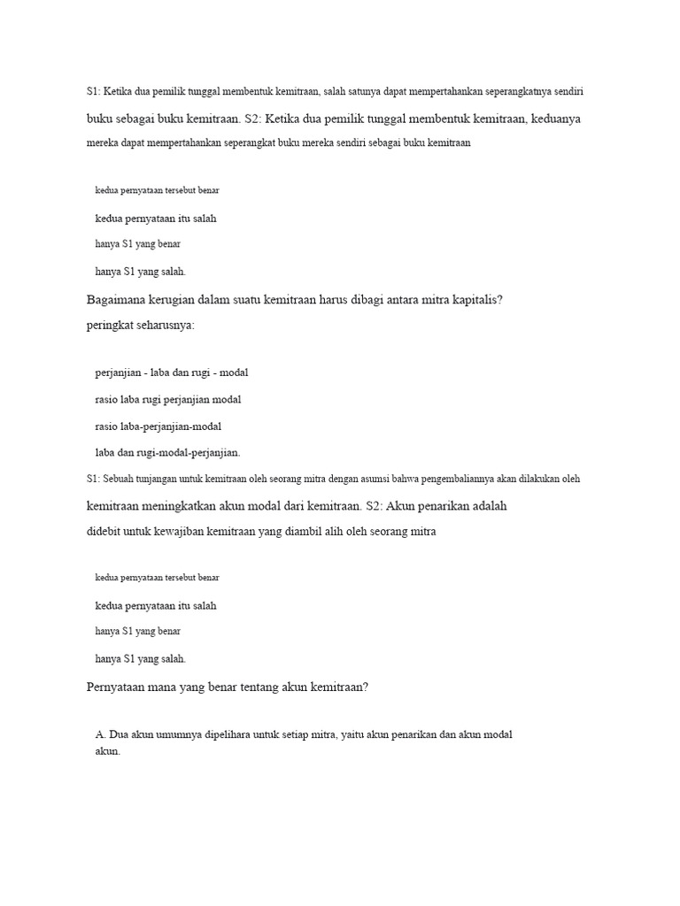 Pemahaman Dasar Kemitraan Bisnis | PDF