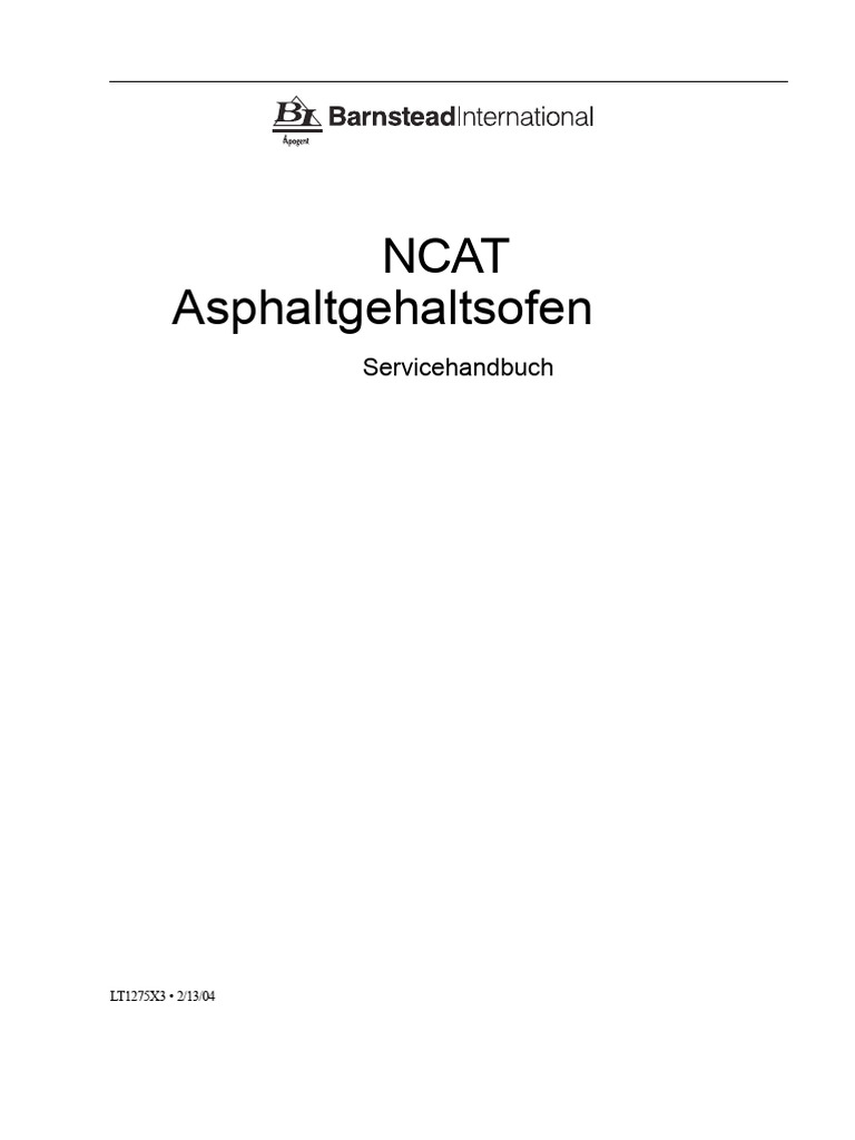 NCAT Asphalt-Inhaltsprüfer-Handbuch | PDF
