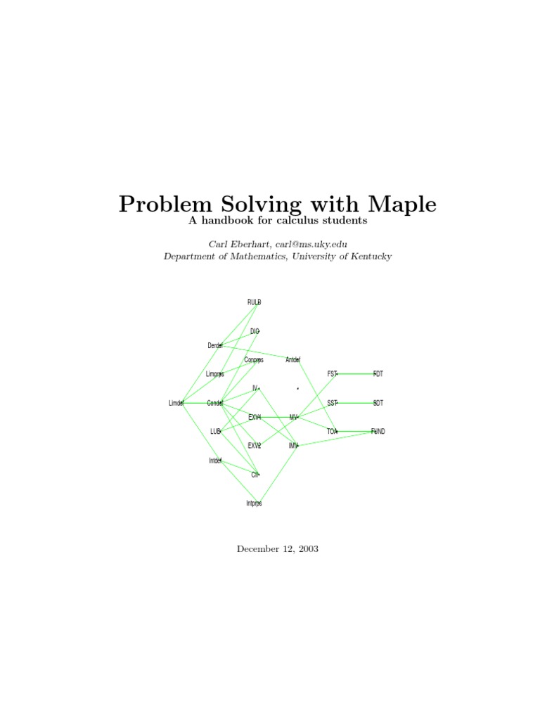 Maple Handbook | PDF