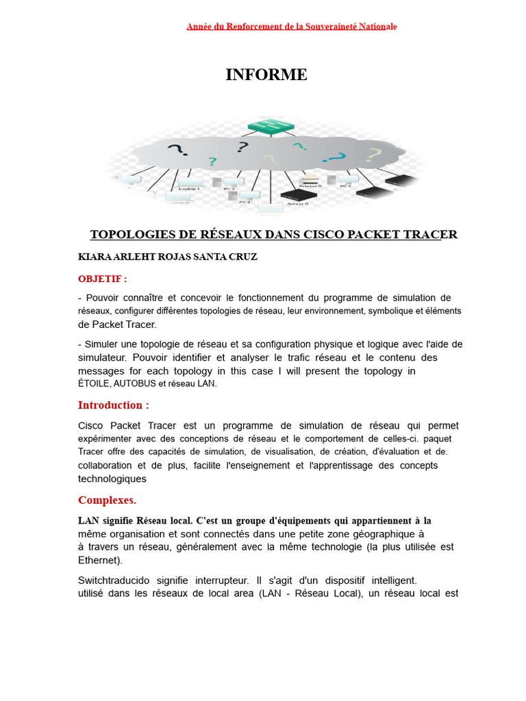 Topologies de Réseaux avec Packet Tracer | PDF | Topologie de réseau ...