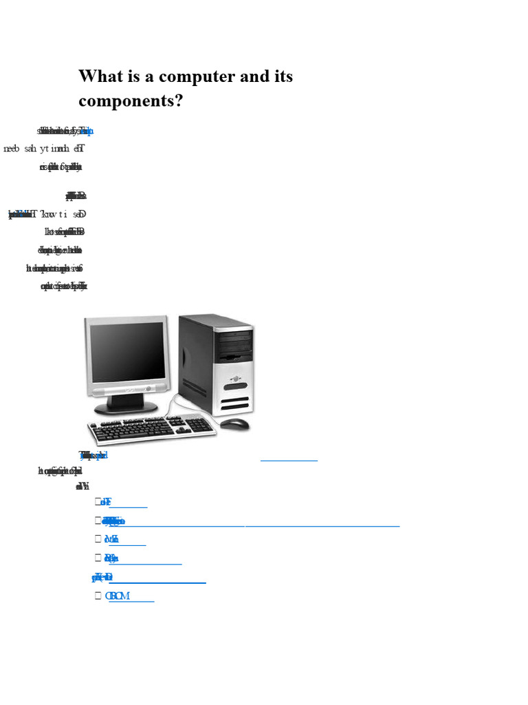 Understanding Computer Components | PDF | Computing | Computer Architecture