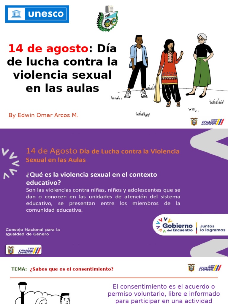 14 de Agosto Violencia Sexual en Las Aulas | PDF