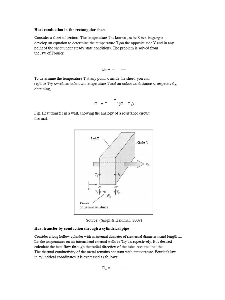 Heat Conduction in Sheets and Pipes | PDF | Thermal Conduction | Heat ...