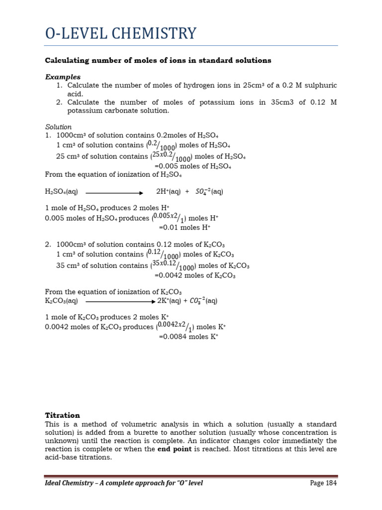 Volumetric practicles | PDF | Titration | Chemistry