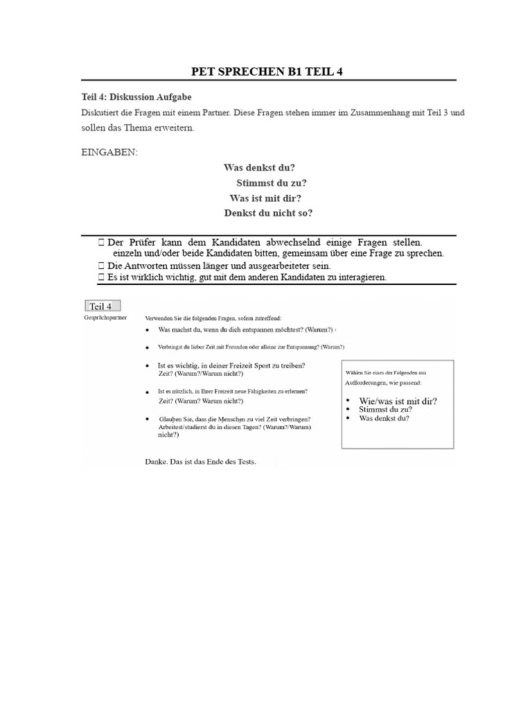Pet Sprechen B1 Teil 4 PDF