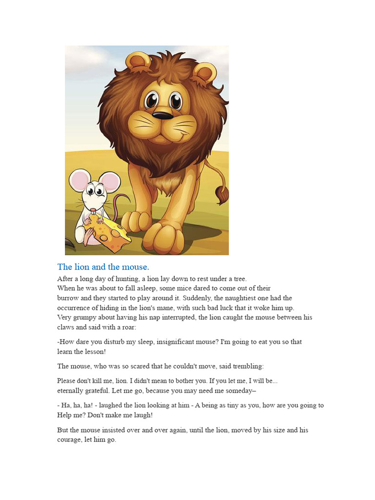 Fable - The Lion and The Mouse | PDF