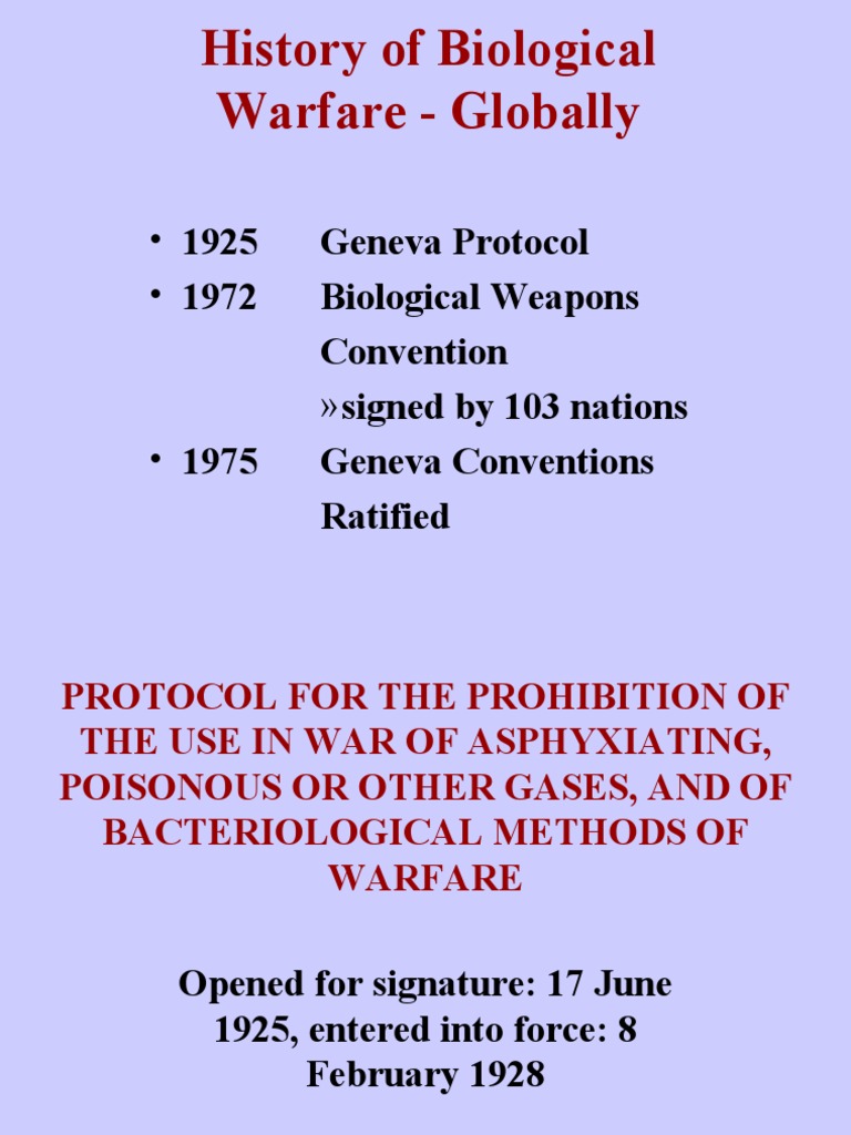 Biological Warfare Biological Warfare Virus