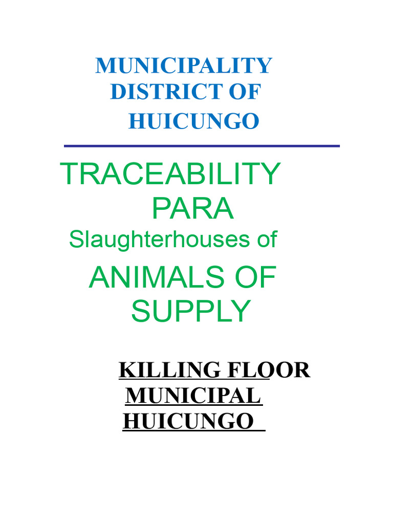 Huicungo Slaughterhouse Pest Control Plan | PDF | Pest Control | Pest ...