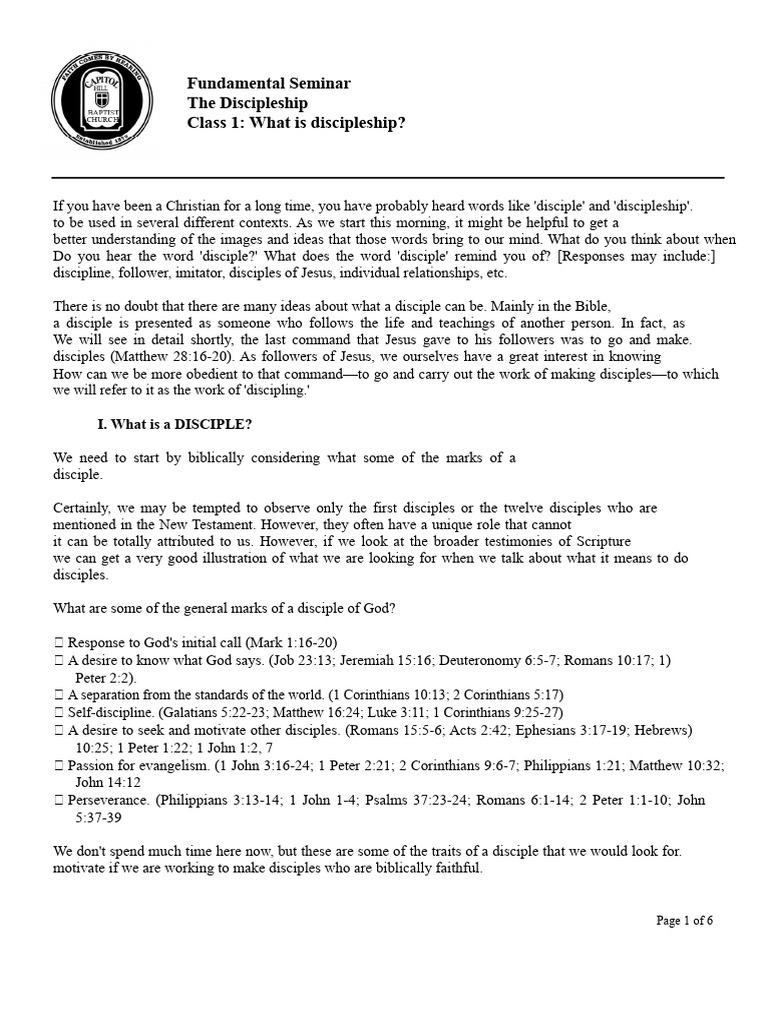 Understanding Discipleship Basics | PDF | Disciple (Christianity) | Jesus