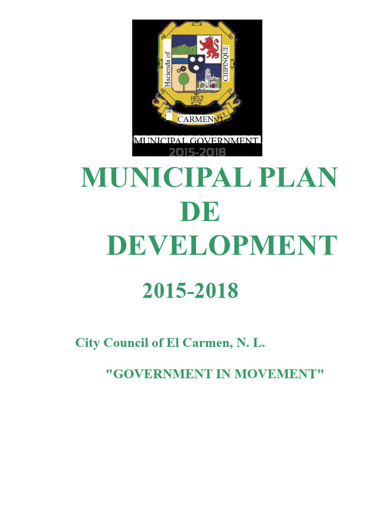 El Carmen Municipal Development Plan 2015-2018 | PDF