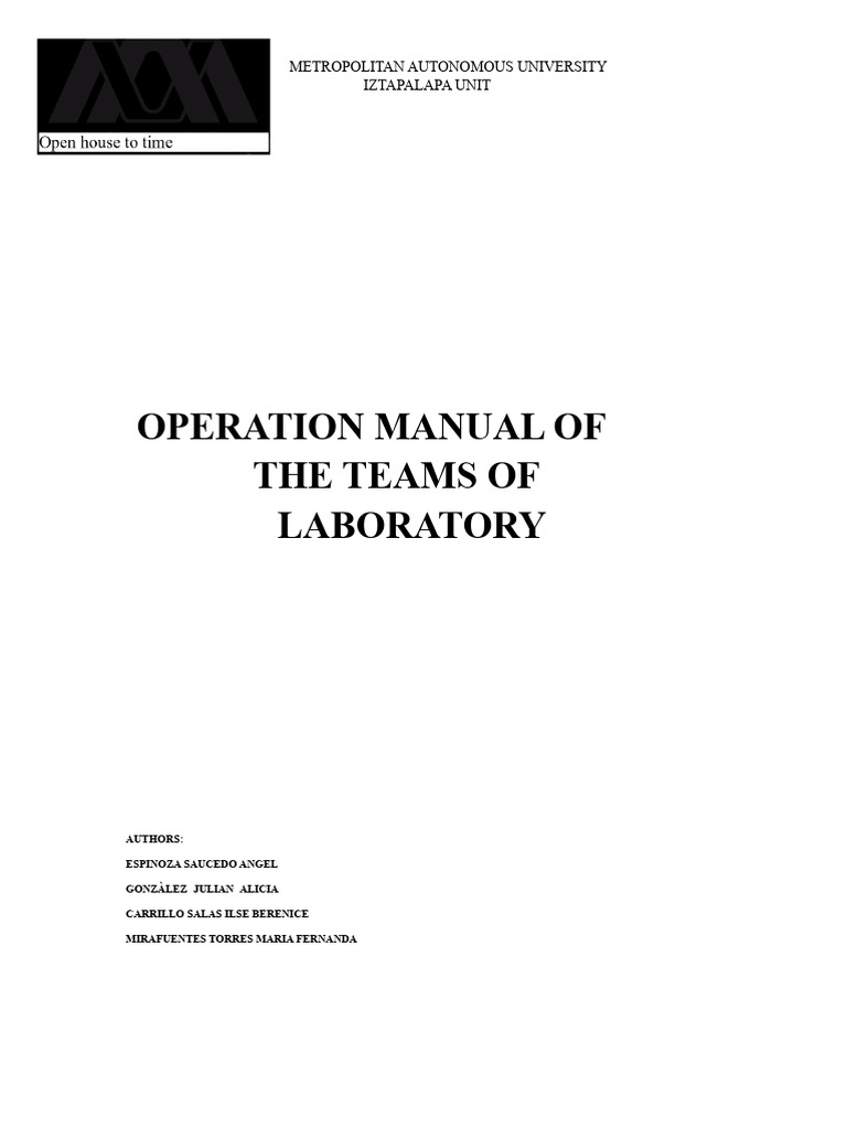 Laboratory Equipment Operation Manual | PDF | Ph | Weighing Scale
