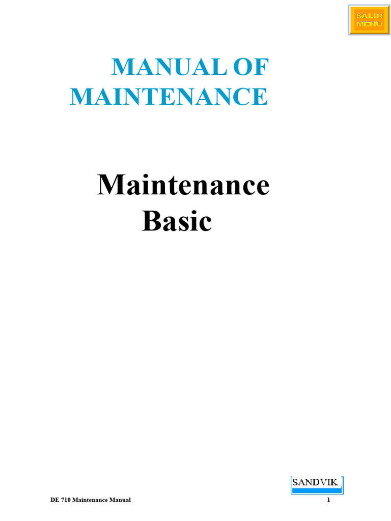 DE 710 Maintenance Manual Overview | PDF | Motor Oil | Rope