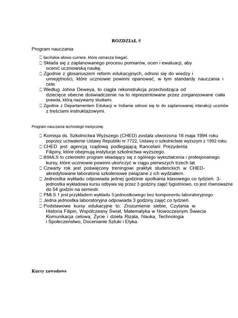 Streszczenie Rozdziału 5 PMLS | PDF
