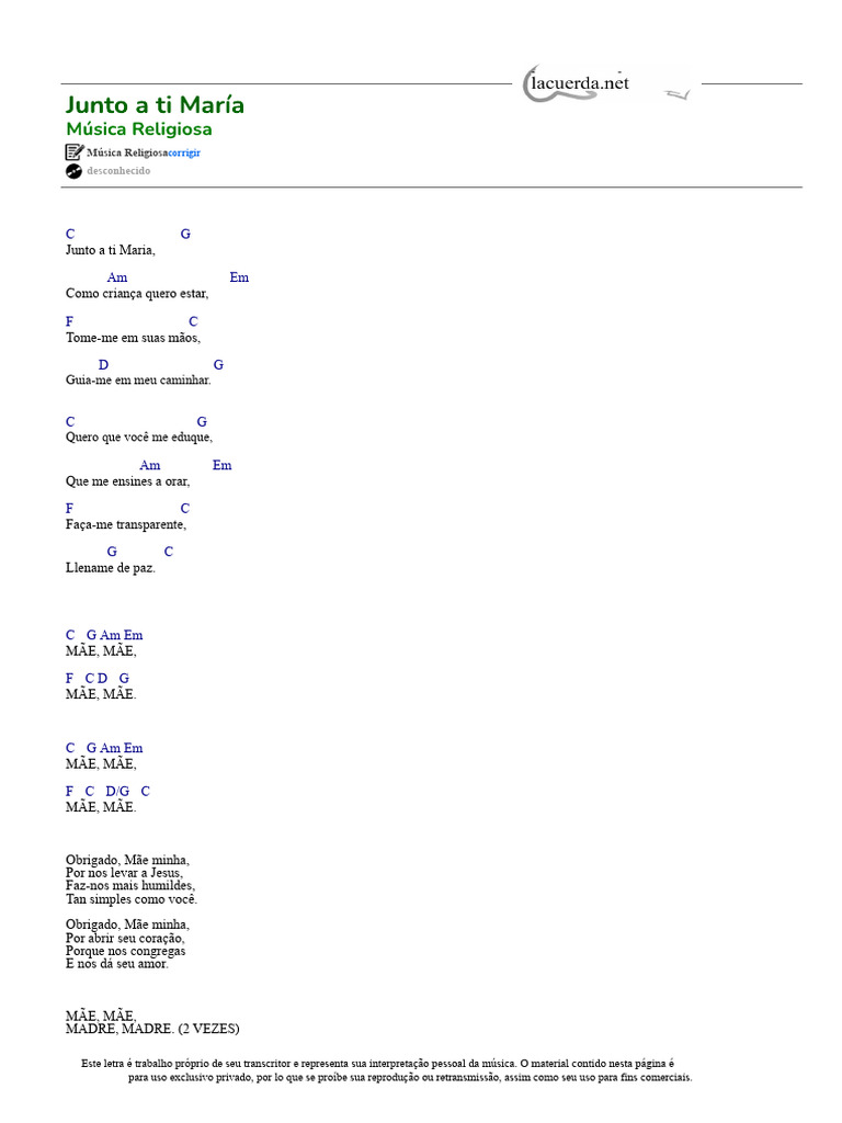 Letra da Música 