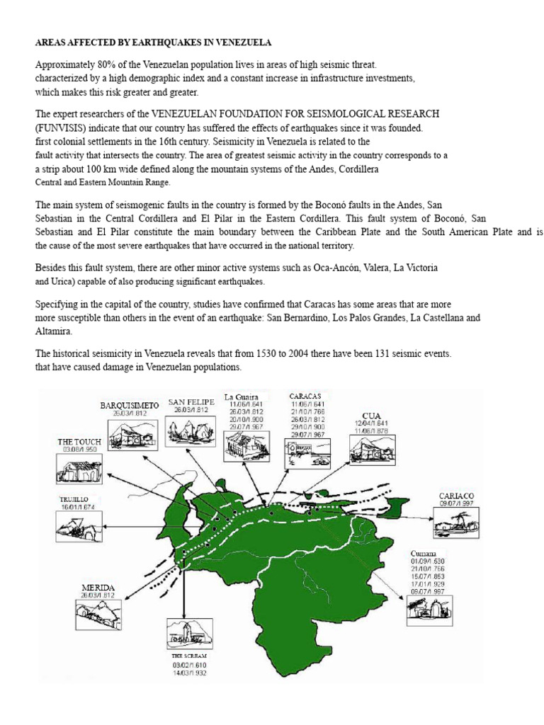 Seismic risk zones in Venezuela | PDF