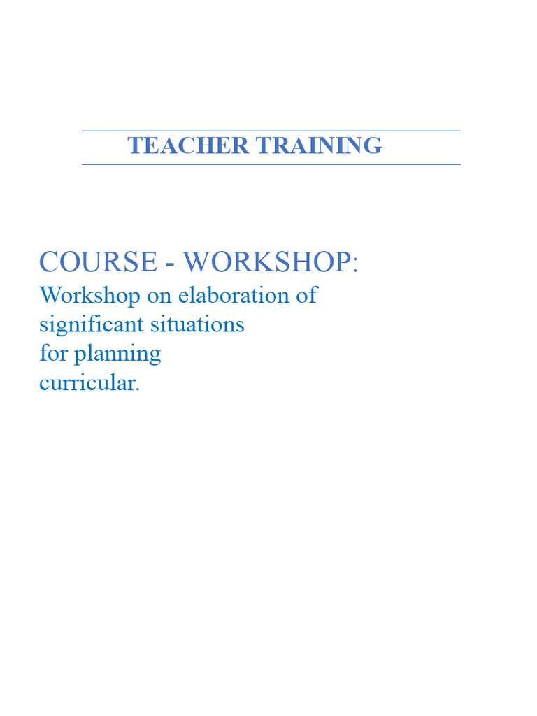 Curriculum Planning Workshop Guide | PDF | Learning | Curriculum