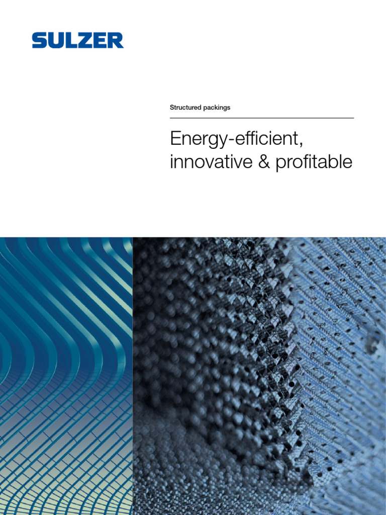 Sulzer's Advanced Structured Packings | PDF | Distillation | Liquids