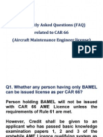 FAQ Frequently Asked Questions CAR66