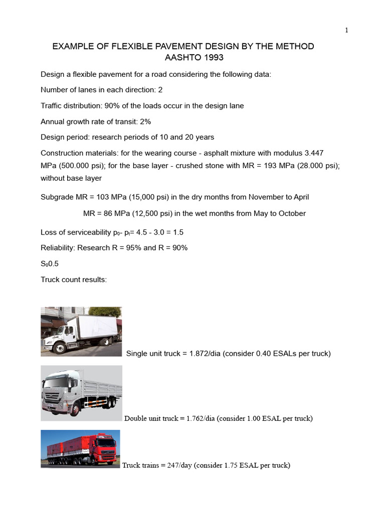 AASHTO 1993 Flexible Pavement Design | PDF