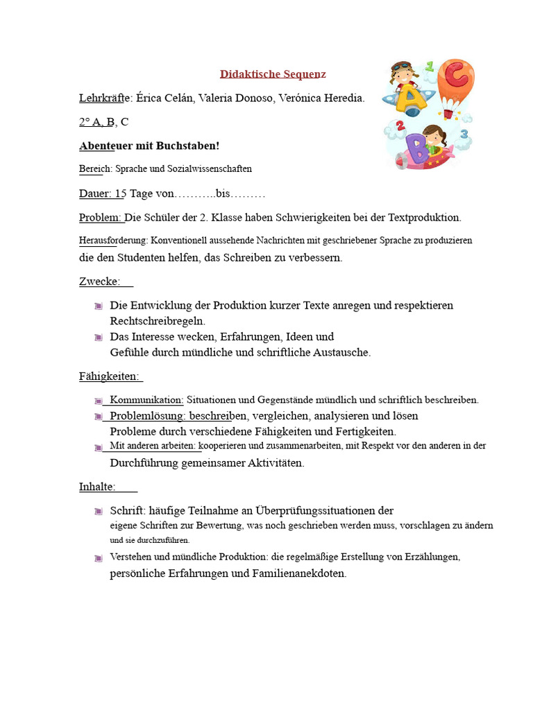Didaktische Sequenz 1 (Sprache Und Gesellschaft) | PDF