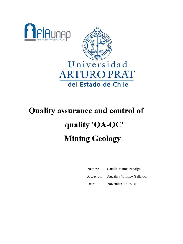 QA-QC Systems in Mining Operations | PDF | Quality Assurance | Sampling ...