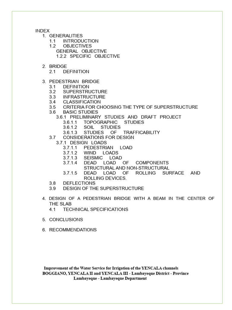 Pedestrian Bridge Design and Analysis | PDF | Beam (Structure) | Bridge