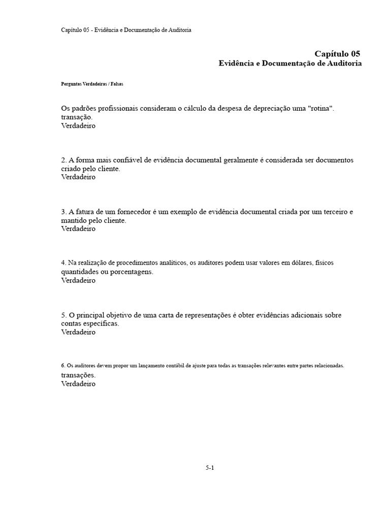 Evidência e Documentação em Auditoria | PDF | Contabilidade | Opção ...