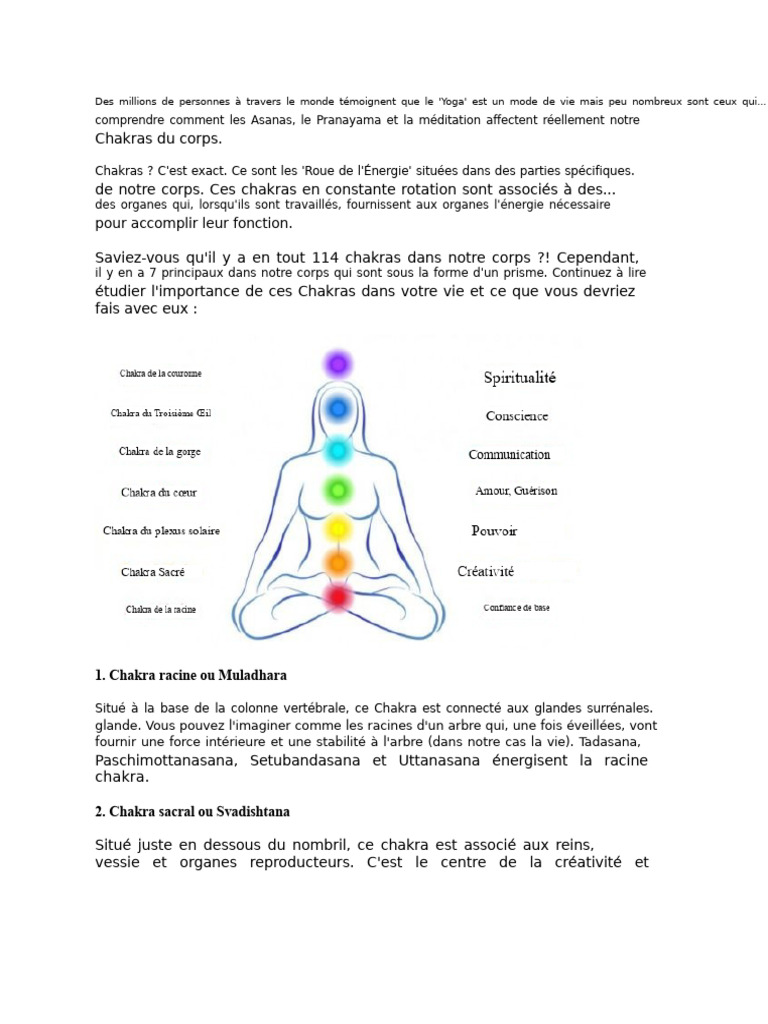 Éveil des Chakras par le Yoga | PDF | Yoga | Chakra