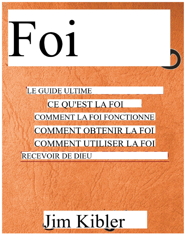Comprendre la Puissance de la Foi | PDF | Dieu | Foi