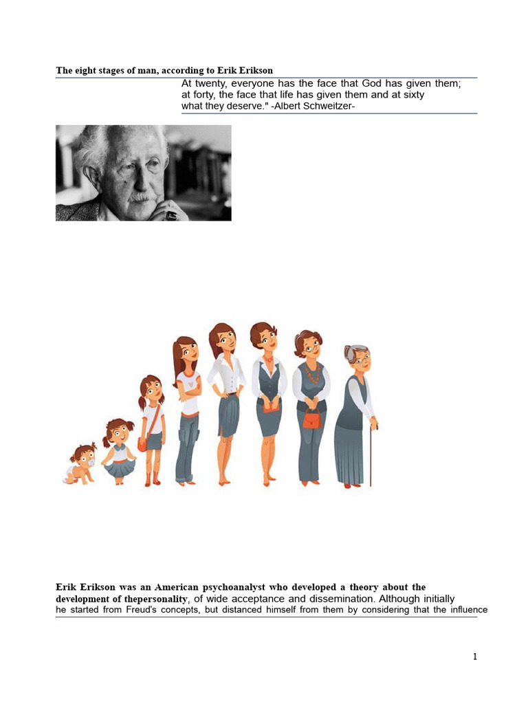 Erikson's Eight Stages of Development | PDF | Behavioural Sciences ...