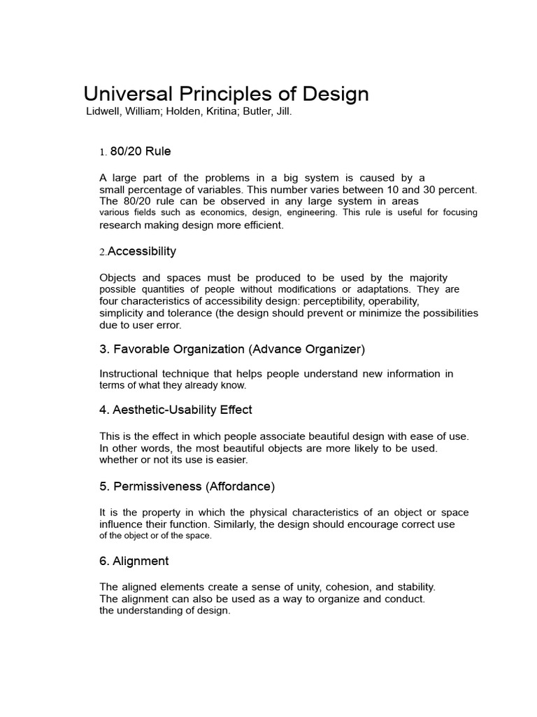 Key Design Principles Explained | PDF | Perception | Attention