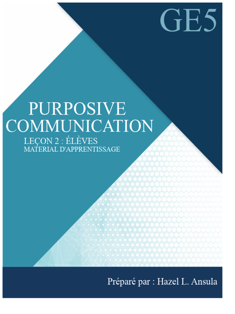 Éléments et Processus de Communication | PDF | Communication non ...