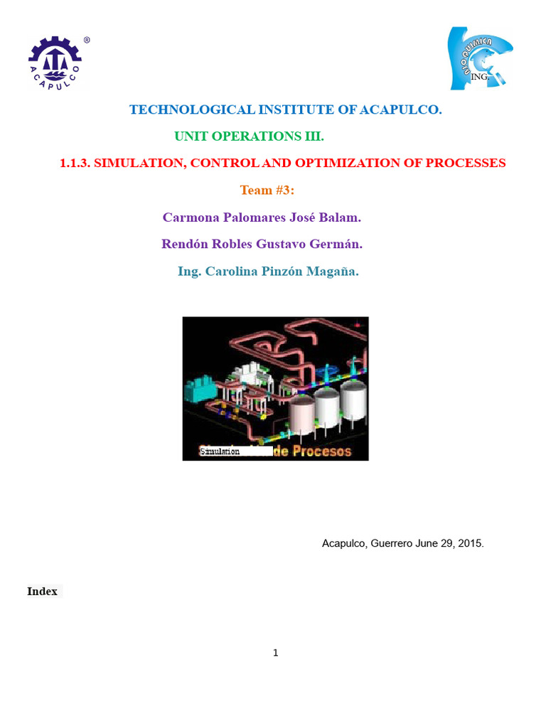 Process Simulation and Optimization Guide | PDF | Simulation ...