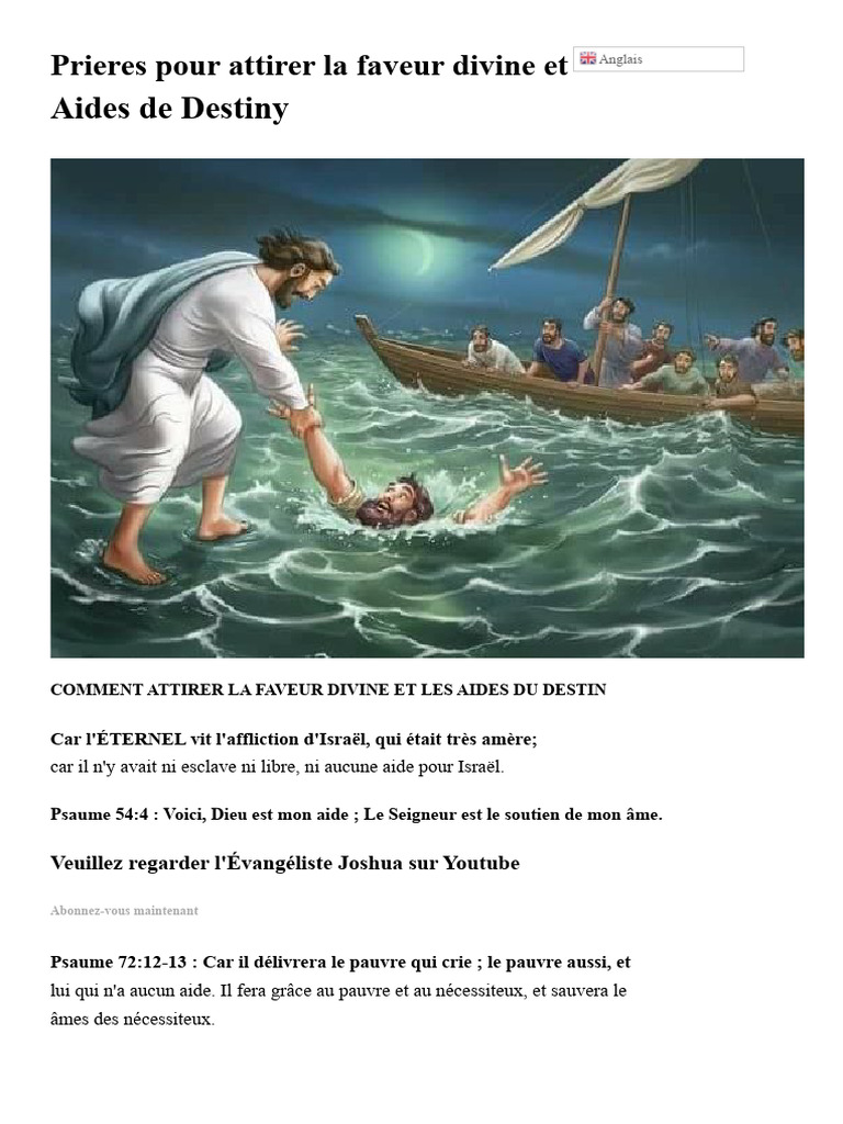 Prières Pour Attirer La Faveur Divine Et Les Aides Du Destin ...