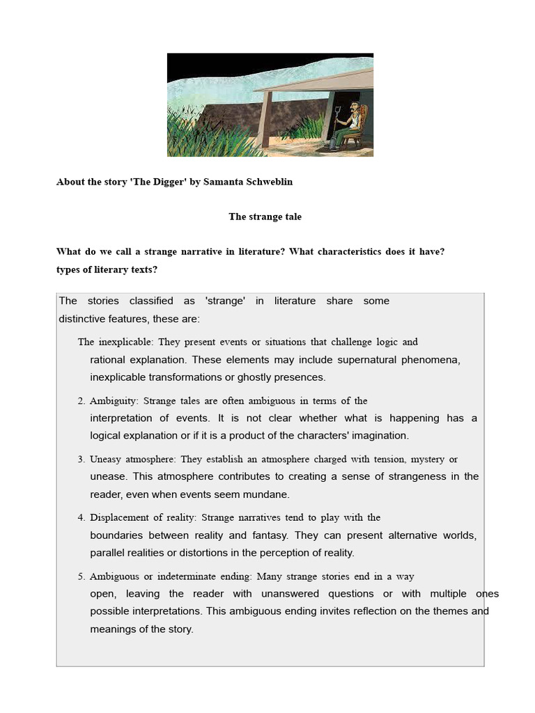 Exploring the Strange in 'The Digger' | PDF | Narrative | Reality