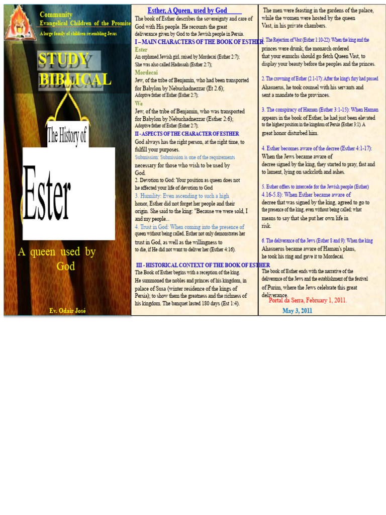 Esther: The Altruistic Queen's Story | PDF | Esther | Book Of Esther