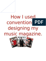 How I Used Conventions in Designing My Music Magazine