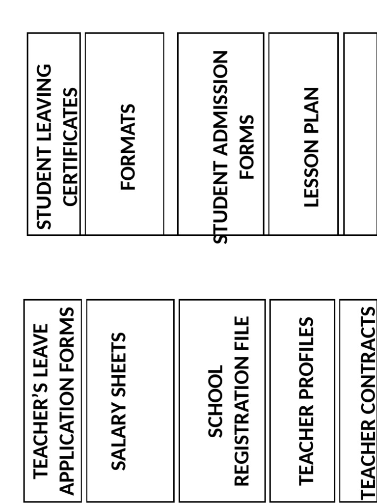 School Administrative Document Formats | PDF