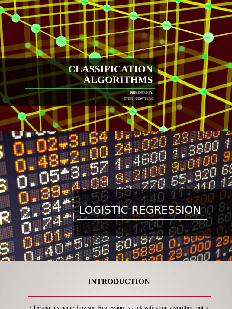 Classification Algorithms Overview | PDF | Support Vector Machine ...