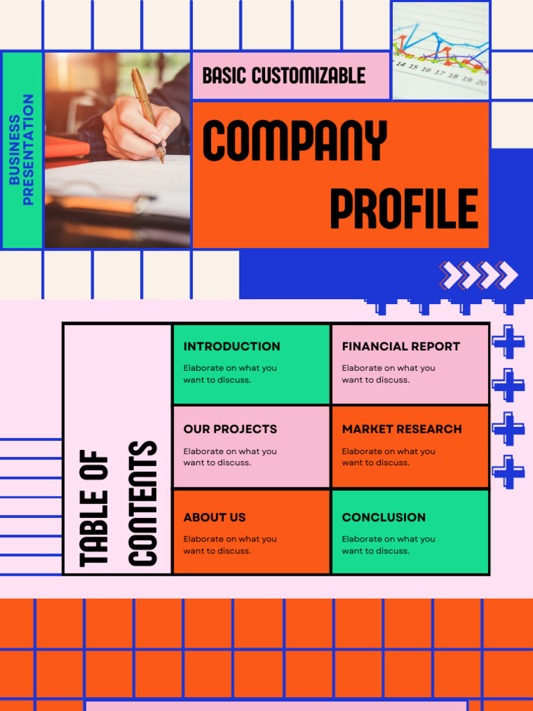 Copia de Retro Memphis Basic Customizable Company Profile Business ...