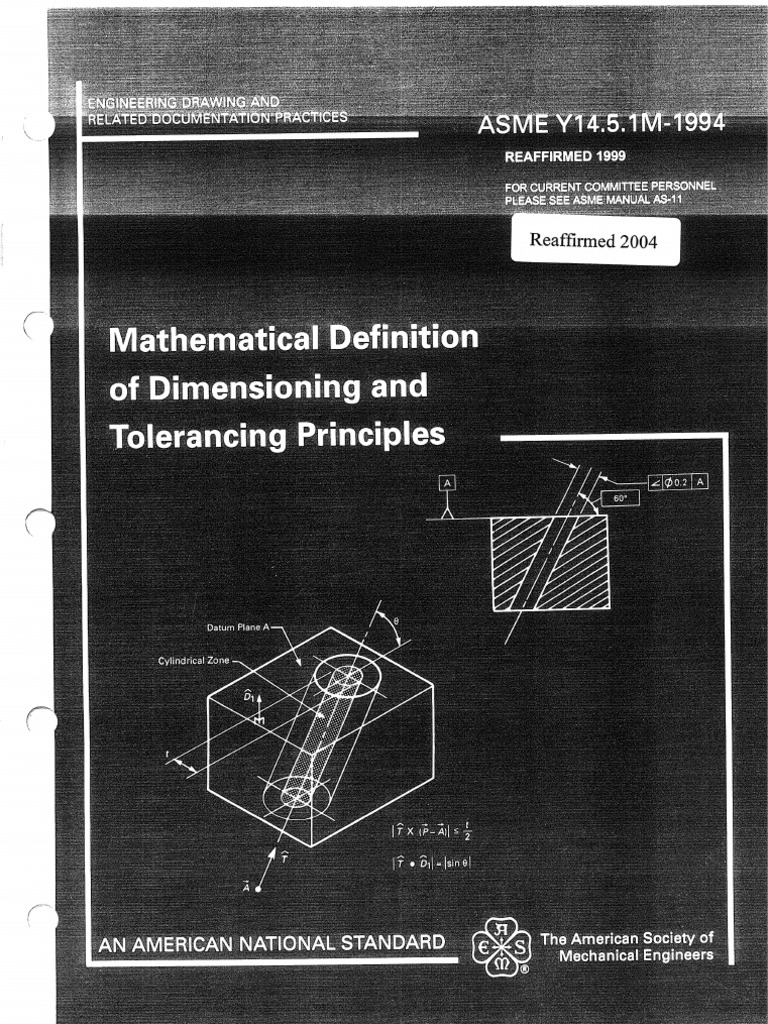 Asme y 14.5.1M-1994 (En) - 2004 | PDF | Euclidean Vector | Cartesian ...