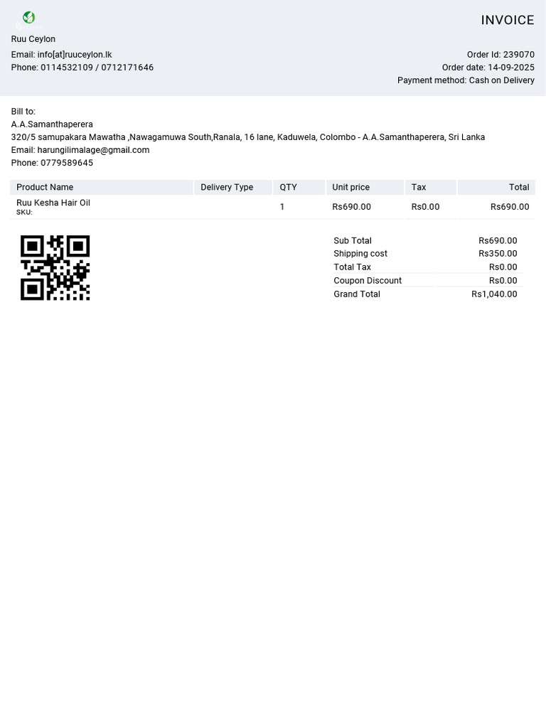 Order 239070 | PDF